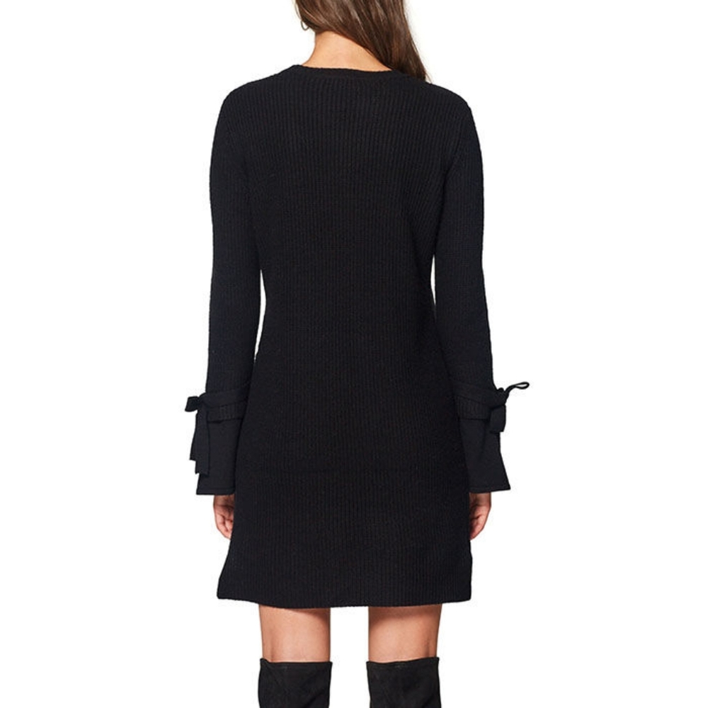 ESPRIT Women's Knit Bow Sleeve Dress Sz S